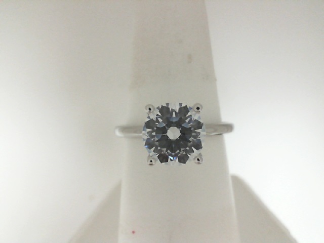 Verriago 14 Karat White Gold Diamond Solitaire Semi Mount 0.10 Ct