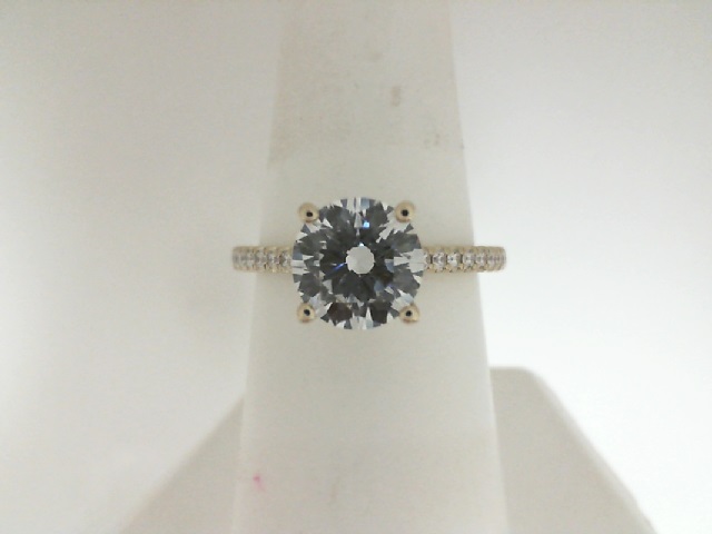 Verragio 14 Karat Yellow Gold Diamond Semi Mount 0.38 Ct
