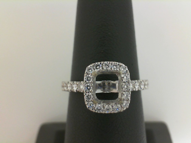 Forevermark:18 Karat White Gold  Halo Semi-Mount Ring With .40Tw Round diamonds