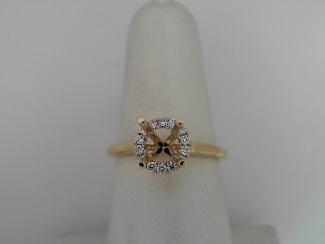 14 Karat Yellow Gold Halo Semi-Mount With 14=0.14tw Round Brilliant Diamonds
Ring Size 6.5