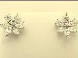 18 Karat  White Gold  Earrings With 0.86tw Marquise Diamonds, 0.37tw Pear Diamonds and 0.53tw Princess Diamonds