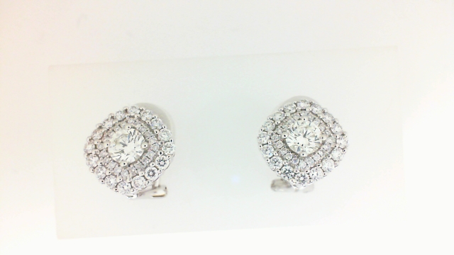 Forevermark: 18 Karat White Gold  Earrings With One 0.32ct FM Rnd I SI2 Diamond, One 0.32ct FM Rnd J SI1 Diamond And 72=0.70tw Round Diamonds
FM 1271206 / 9883018