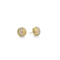 Marco Bicego Africa Collection 18K Yellow Gold and Diamond Large Stud Earrings (OB1588 B Y 02)
