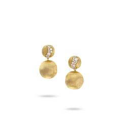 Marco Bicego:18 Karat Yellow Gold Africa Constellation Drop Earrings With 0.45Tw Round Diamonds