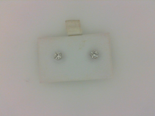 14 Karat White Gold Stud Earrings 1/5 Ct Tw Round H Si1-2 Diamonds
A Quality
