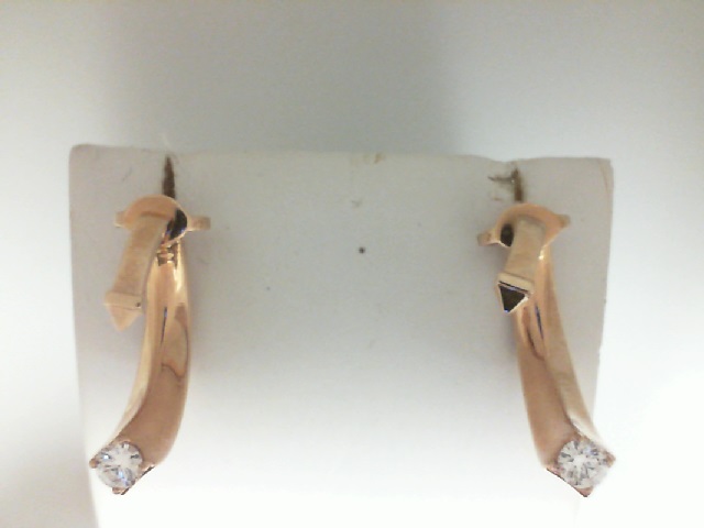 Forevermark 18 Karat Rose Gold Avaanti Arc Diamond Earrings 0.20 Ct