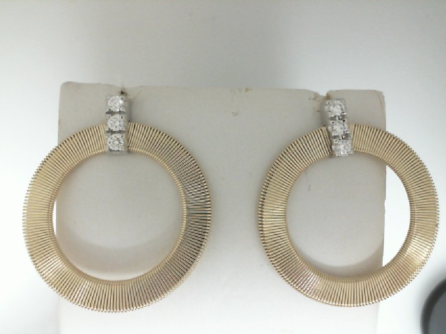 Marco Bicego 18 Karat Yellow And White Masai Diamond Earrings 0.18 Ct