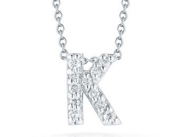 Roberto Coin: 18 Karat White Gold  Love Letter Initial 