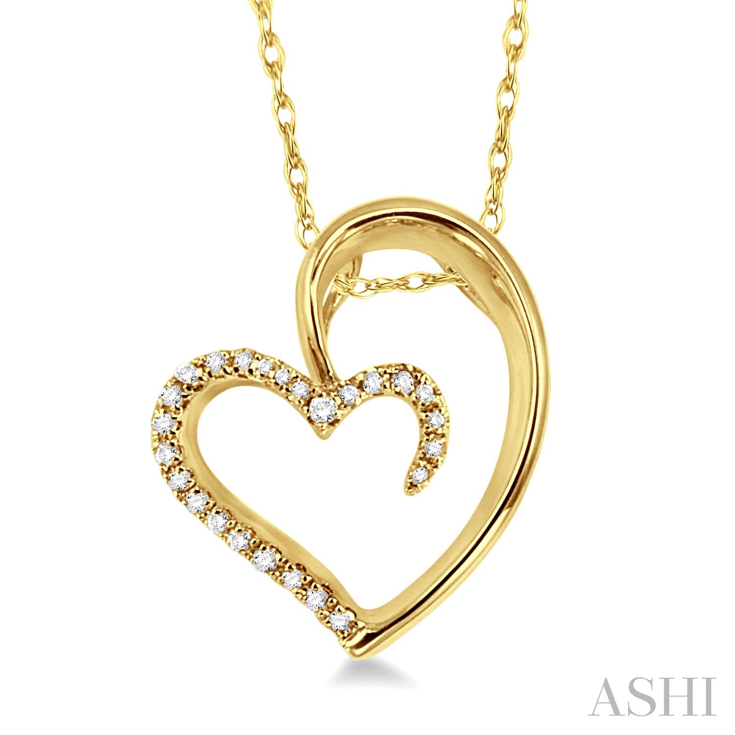 10 Karat Yellow Gold 0.10 Ct Heart 