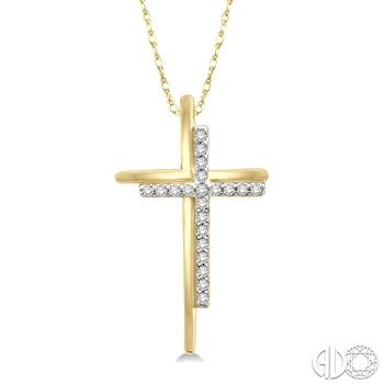 10 Karat Yellow Gold Cross Pendant With 