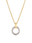 Marco Bicego 18 Karat Yellow And White Gold 0.14 Ct Diamond Jaipue Circle Pendant 16.5 Ct