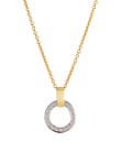 Marco Bicego 18 Karat Yellow And White Gold 0.14 Ct Diamond Jaipur Circle Pendant 16.5 Ct