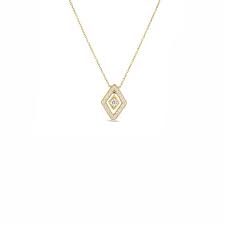 Roberto Coin 18 Karat Yellow Gold Diamante Small .27 Ct Tw Diamond Necklace