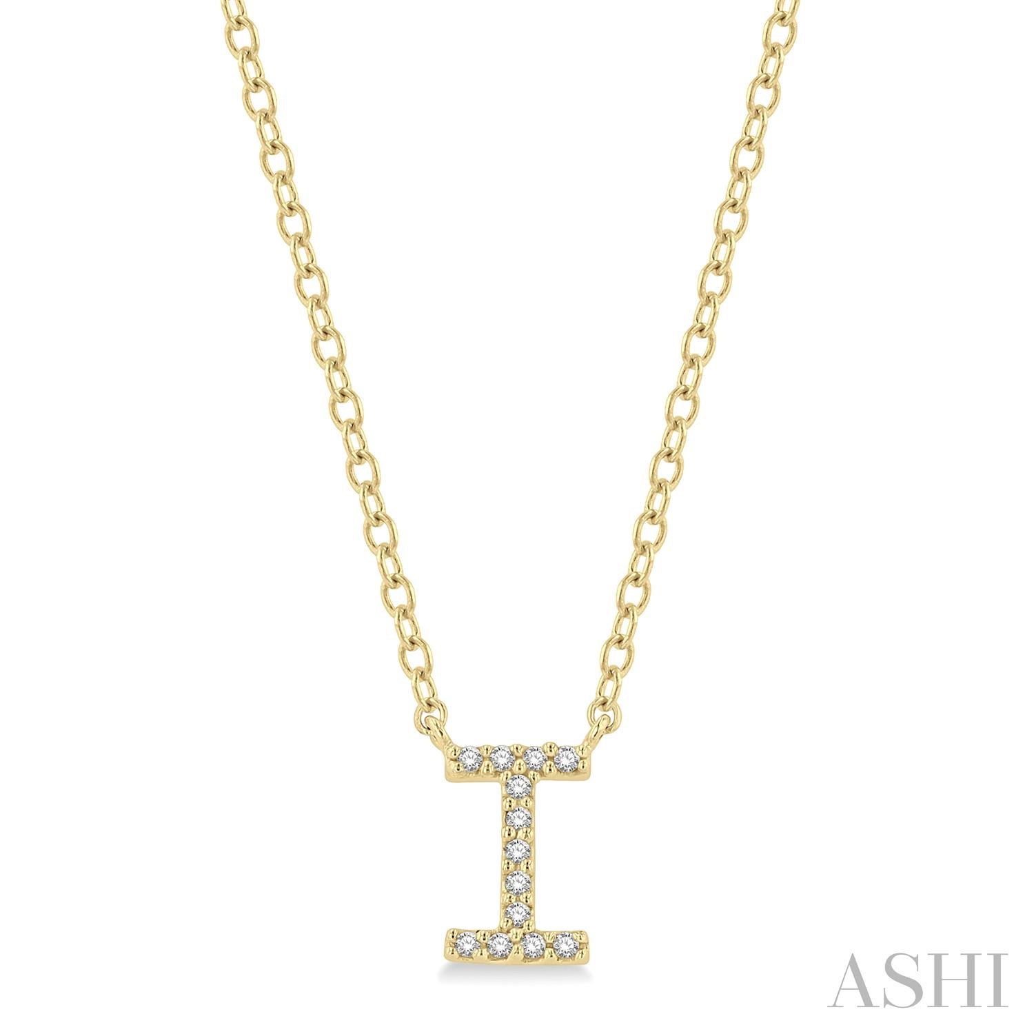 10 Karat Yellow Gold Pendant I' Initial Diamond 0.05CTW Pendant Necklace
18 Inch Chain