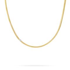 Marco Bicego: 18 Karat Yellow/White Gold Masai Necklace With 9=0.07Tw Round Diamonds 16.5