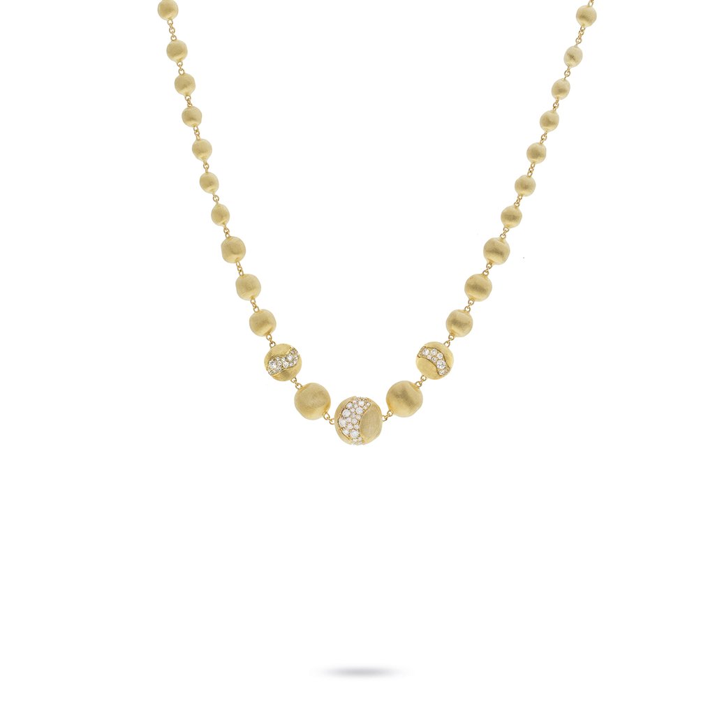 Marco Bicego: 18 Karat Yellow Gold Africa Constellation Necklace With 2.53Tw Round Diamonds
Length: 17.75