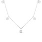 Roberto Coin White 18 Karat Necklace With 5=0.23Tw Round Diamonds 5 Station Dangling Necklace
Length: 18