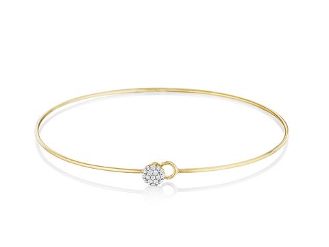 Phillip's House: 14 Karat Yellow Gold Infinity Love Always Wire Bracelet With 19=0.12Tw Round Diamonds
Length: 8