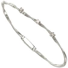 Marco Bicego:18 Karat White Gold 0.15 Ct Marrakech Diamond Bracelet
