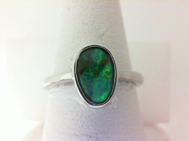 Sterling Silver Boulder Opal  Ring
