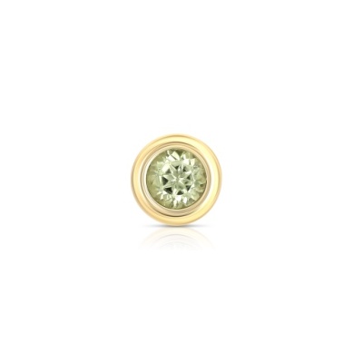 14 KARAT YELLOW GOLD AUGUST BIRTH STONE PERIDOT CHARM 0.08CTW