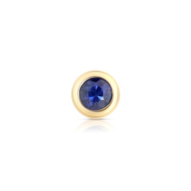 14 KARAT YELLOW GOLD SEPTEMBER BIRTH STONE SAPPHIRE CHARM 0.07CTW