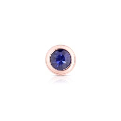 14 KARAT ROSE GOLD SEPTEMBER BIRTH STONE SAPPHIRE CHARM 0.07