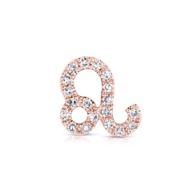 14 KARAT ROSE GOLD STAR SIGN LEO CHARM WITH DIAMONDS 0.04CTW