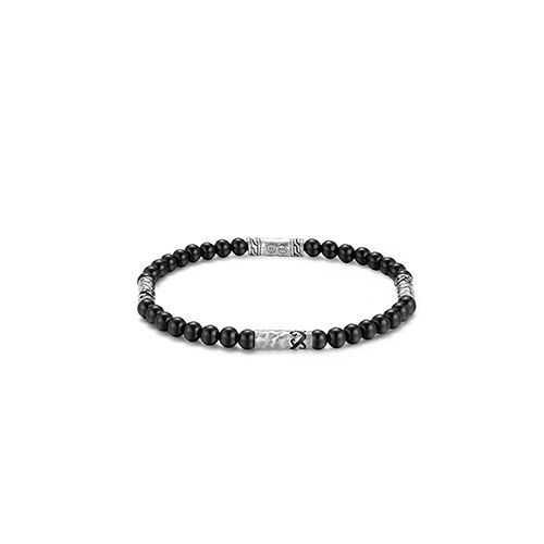 John Hardy: Sterling Silver  Dayak Multi-Station With 5mm Onyx Bracelet 
Length: Med