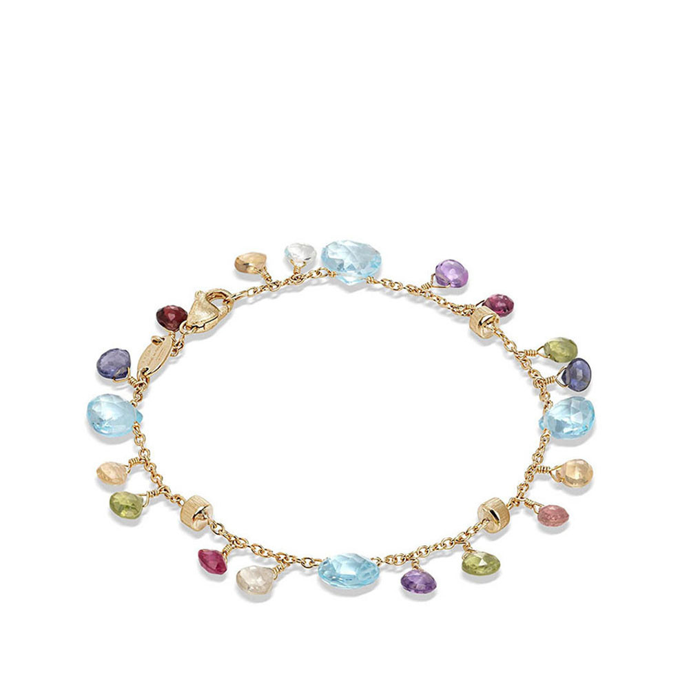 Marco Bicego Paradise 18K Yellow Gold Single-Strand Gemstone Bracelet, Amethyst Accents
7.25