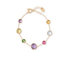 Marco Bicego 18 karat yellow gold mixed gemstone Jaipur bracelet