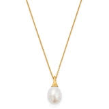 Marco Bicego: 18 Karat Yellow Gold Africa Pendant With One Freshwater Pearl 
Length:16