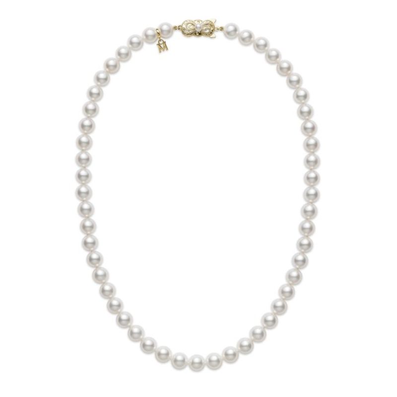 Mikimoto18 Karat Yellow Gold  Strand With 57=7.00-7.50mm Round A Quality Pearls