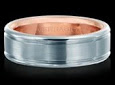 Verragio: 14 Karat White/Rose Gold 7mm Satin Wedding Band
Size 10