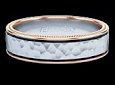 Verragio: 14 Karat White/Rose Gold 6mm Satin And Polished Wedding Band
Size 10