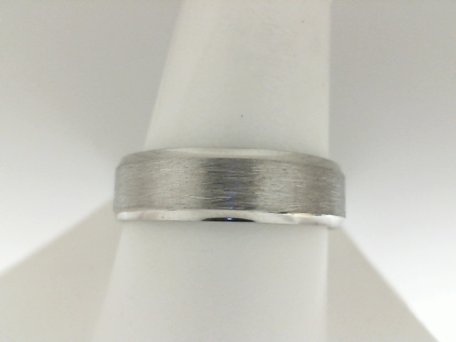 Tacori Mens 6Mm 18 Karat White Gold Brushed And Polished Wedding Band Size 10.5