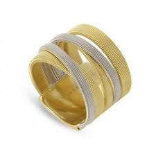Marco Bicego: 18 Karat Yellow/White Gold  Masai Ring
Ring Size: 7
