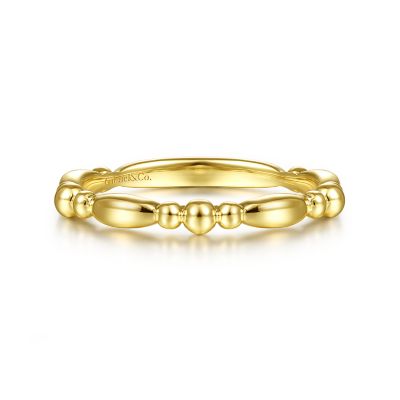 Gabriel & Co 14 Karat Yellow Gold Ball And Bar Station Band
Size6.5