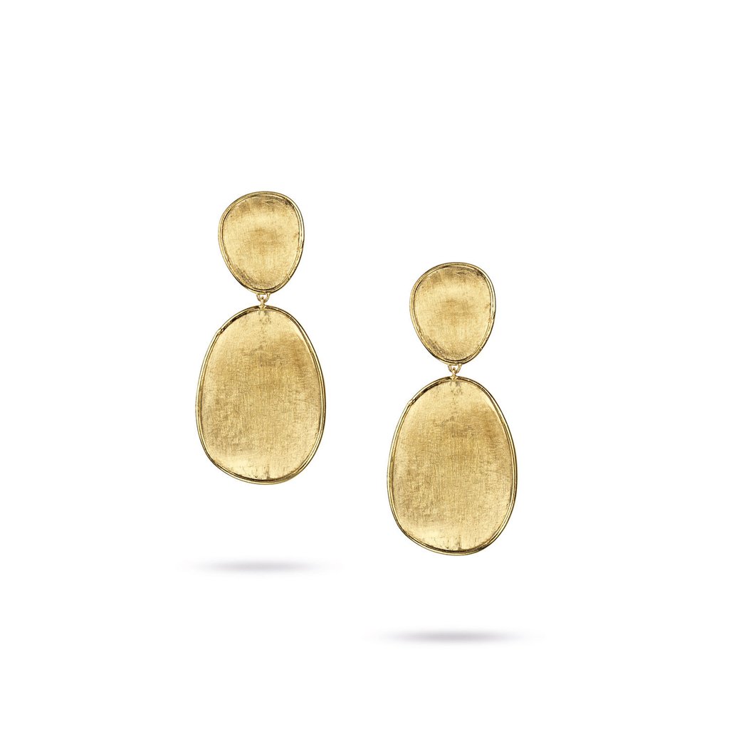 Marco Bicego: 18 Karat Yellow Gold Lunaria Double Drop Earrings