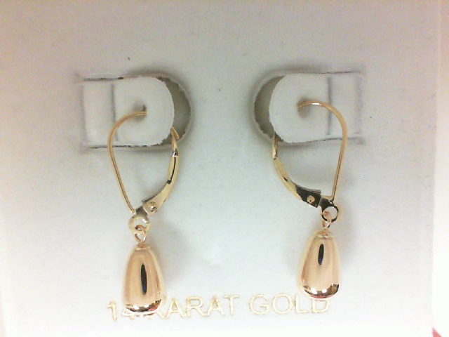 14 Karat Yellow Gold Lever WithTeardrop Earrings
26X6MM