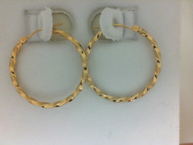 14 Karat Yellow Gold Twisted Hoop Earrings
20MM