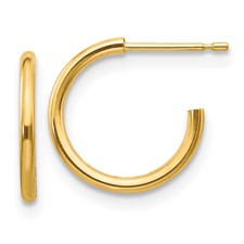 14 Karat Yellow Gold Madi K Hoop Earrings