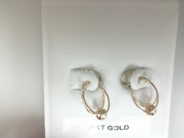 14 Karat Yellow Gold Double Row Hoops With Ball
17X9MM/ 6MM BALL