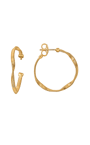 Marco Bicego 18 Karat Yellow Gold Marrakech Twisted Hoops