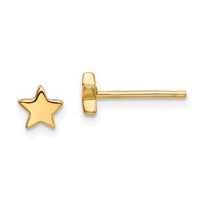 14 Karat Yellow Gold Star Stud Earrings