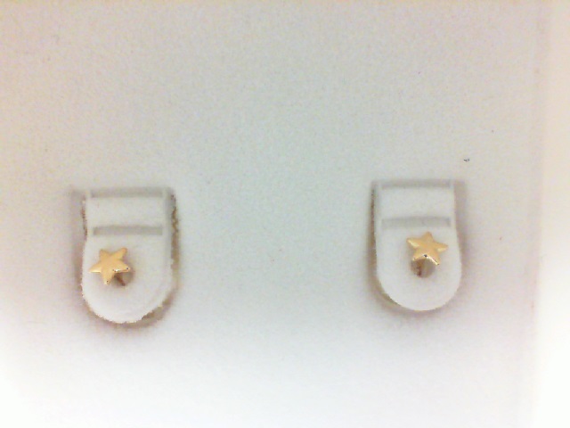 14 Karat Yellow Gold  Star Stud Earrings
4X4MM