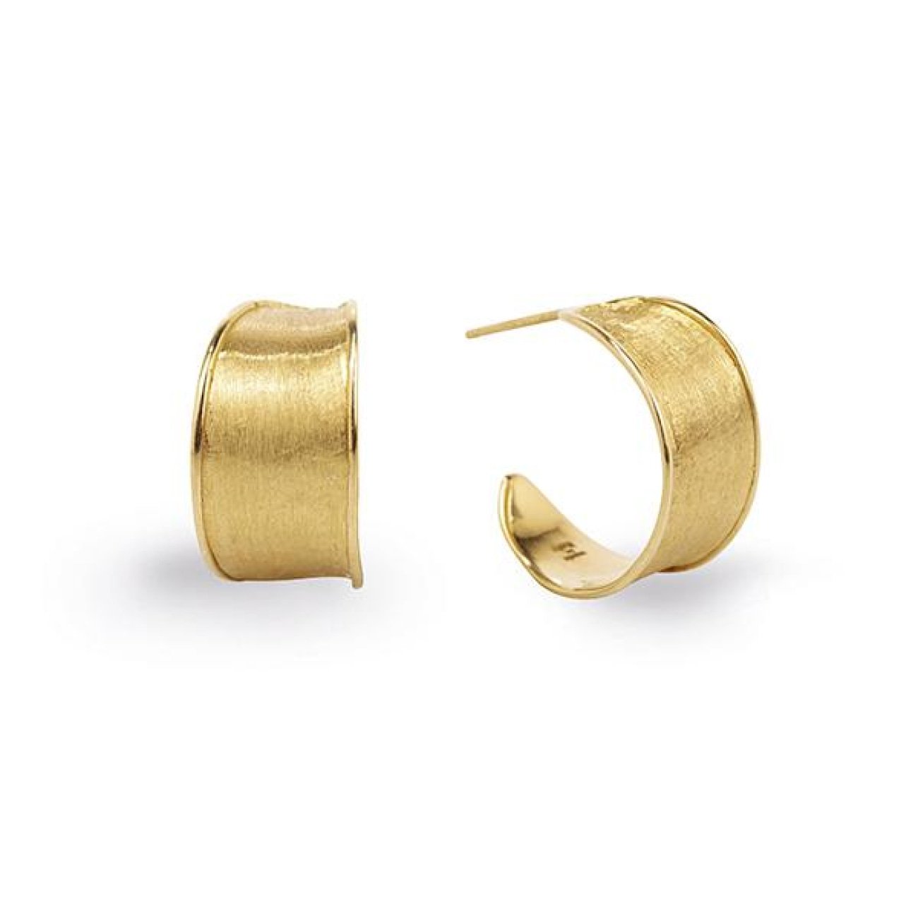 Marco Bicego 18 Karat Yellow Gold Lunaria J-Hoop Earrings