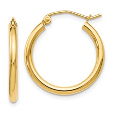 14 KaratYellow Gold Hoop Earrings