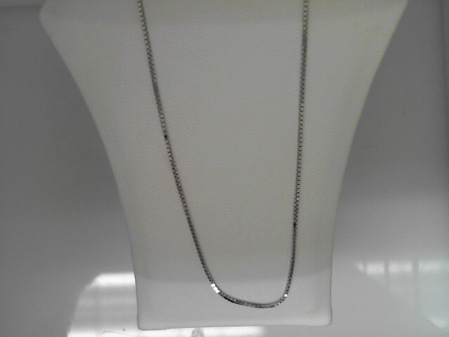 14 karat white gold box chain deals
