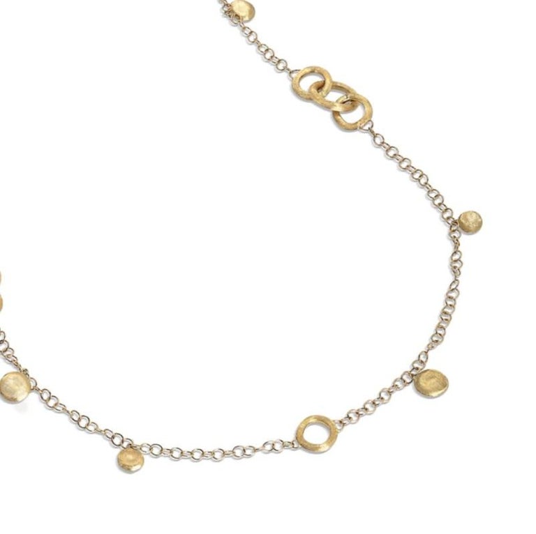 Marco Bicego 18 Karat Yellow Gold Charm Jaipur Link Necklace 29.5